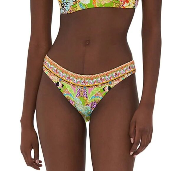 Camilla "Sundowners In Sicily" High-Leg Bikini Bottom, Multicolor - Picture 1 of 3